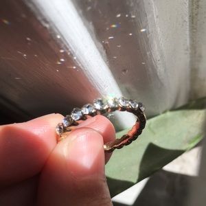 Faux diamond size 8 ring